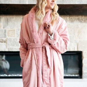 Minky Couture Satin Blush Robe